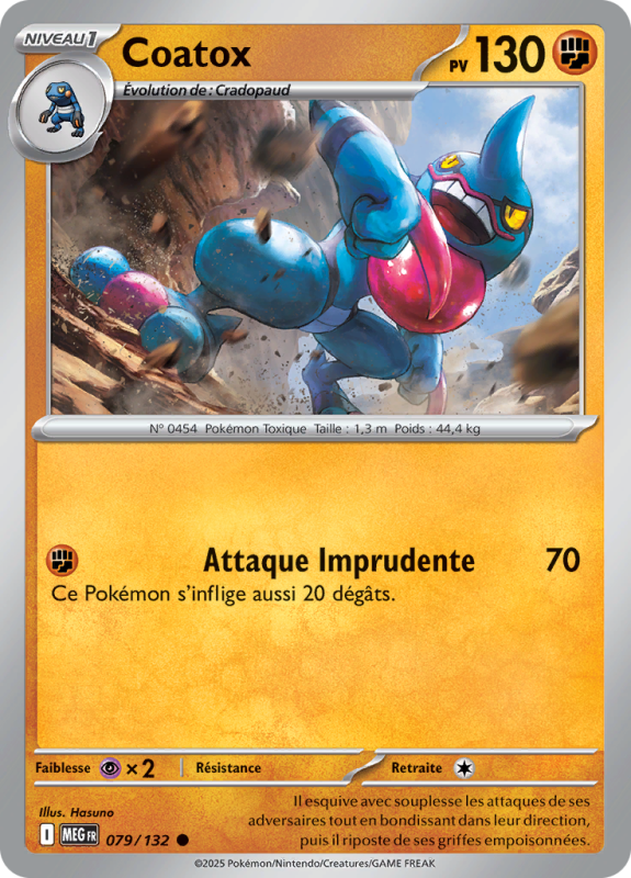 Carte Pokémon Coatox 079/132 Commune Méga-Évolution (JCC)