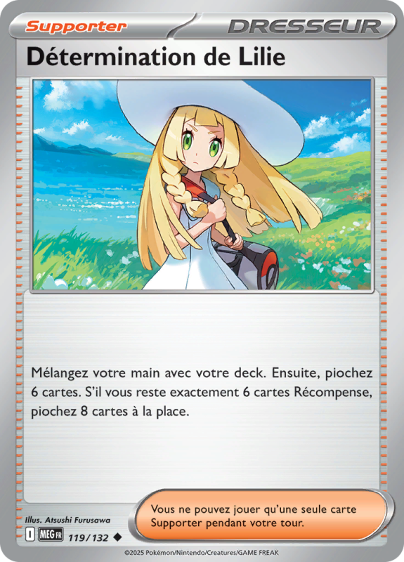Carte Pokémon Détermination de Lilie 119/132 Peu commune Méga-Évolution (JCC)