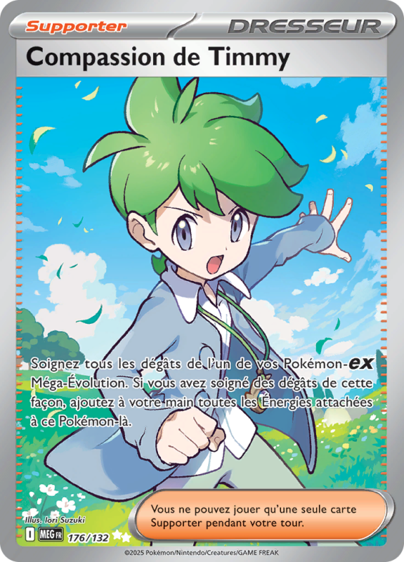 Carte Pokémon Compassion de Timmy 176/132 Ultra rare Méga-Évolution (JCC)