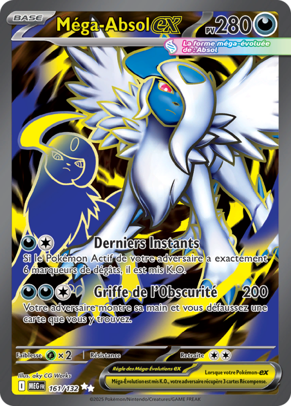 Carte Pokémon Méga-Absol-ex 161/132 Ultra rare Méga-Évolution (JCC)