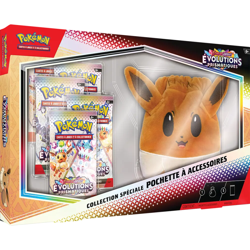 Coffret Collection Spéciale Pochette à Accessoires Pokémon – Évolutions Prismatiques