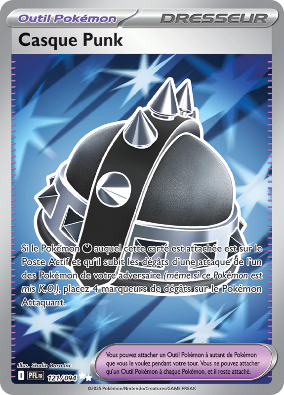 Carte Pokémon Casque Punk 121/094 Ultra rare Flammes Fantasmagoriques