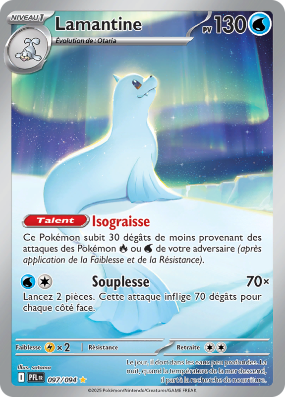 Carte Pokémon Lamantine 097/094 AR Flammes Fantasmagoriques