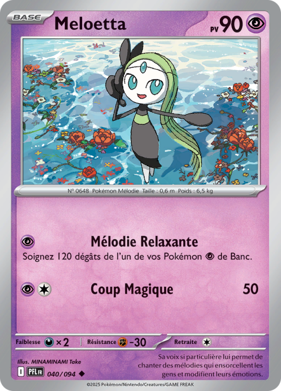 Carte Pokémon Meloetta 040/094 Peu commune Flammes Fantasmagoriques