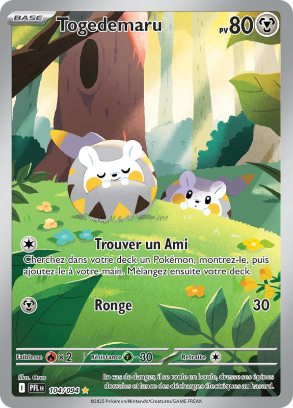 Carte Pokémon Togedemaru 104/094 AR Flammes Fantasmagoriques