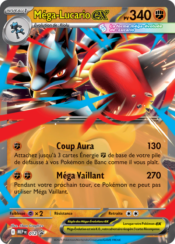 Carte Pokémon Méga-Lucario-ex 12 Promo ME