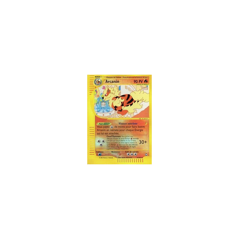 Carte Pokémon Arcanin 2/147 Rare Aquapolis