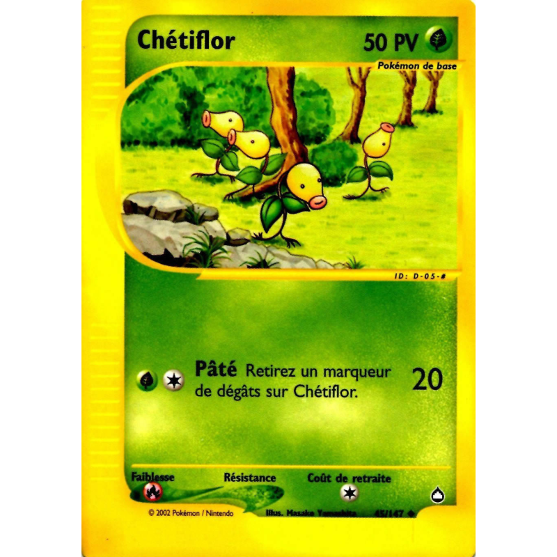 Carte Pokémon Chétiflor 45/147 Peu commune Aquapolis