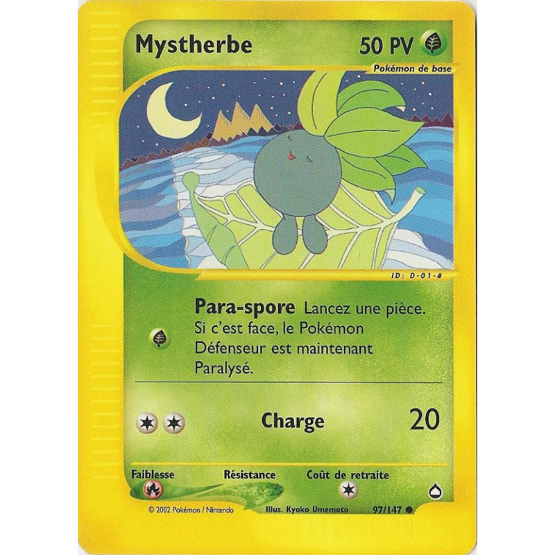 Carte Pokémon Mystherbe 97/147 Commune Aquapolis