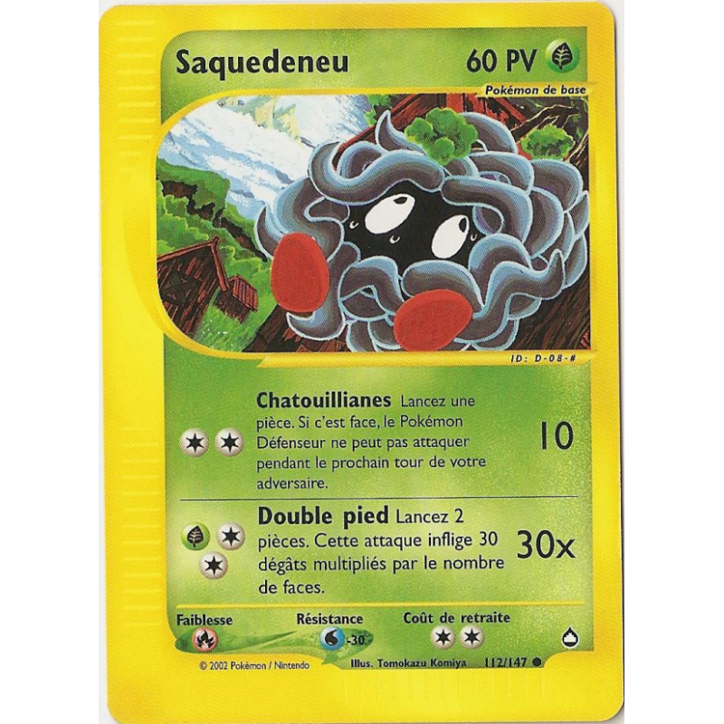 Carte Pokémon Saquedeneu 112/147 Commune Aquapolis