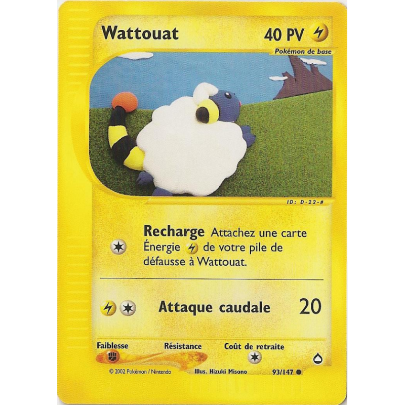 Carte Pokémon Wattouat 93/147 Commune Aquapolis