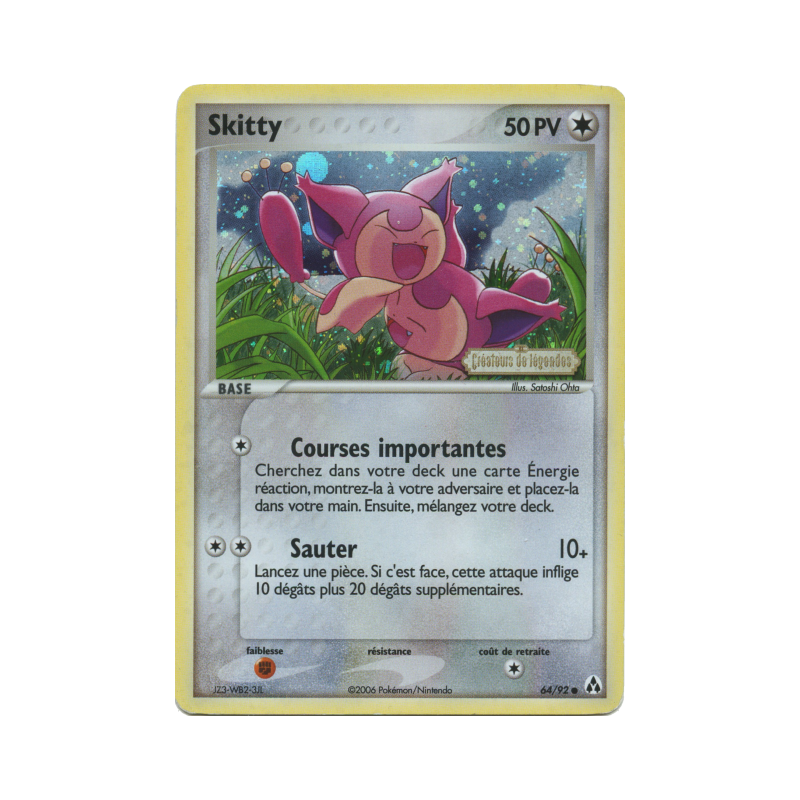 Carte Pokémon Skitty 64/92 Commune Créateurs de légendes