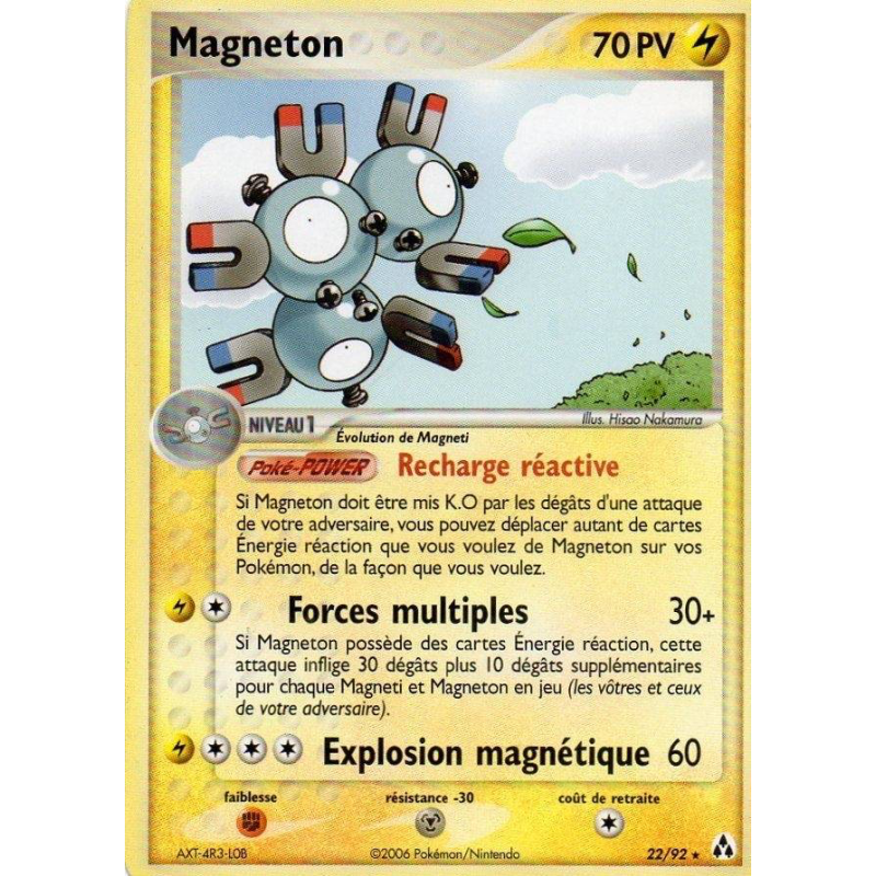 Carte Pokémon Magneton 22/92 Rare Créateurs de légendes