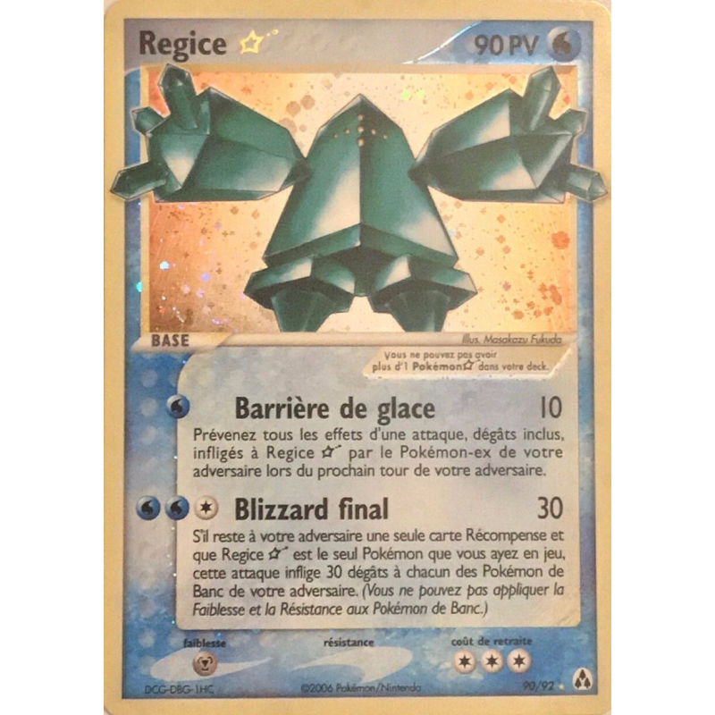 Carte Pokémon Regice ☆ 90/92 Ultra Rare Créateurs de légendes
