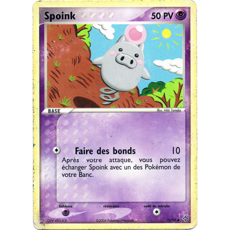 Carte Pokémon Spoink 73/97 Commune Dragon
