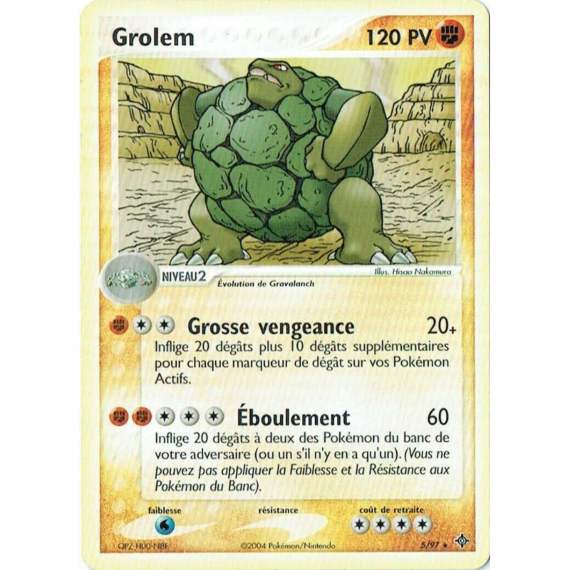 Carte Pokémon Grolem 5/97 Holographique Dragon