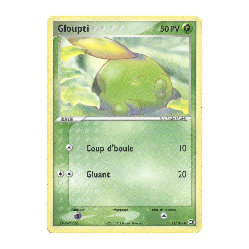Carte Pokémon Gloupti 51/106 Commune Émeraude