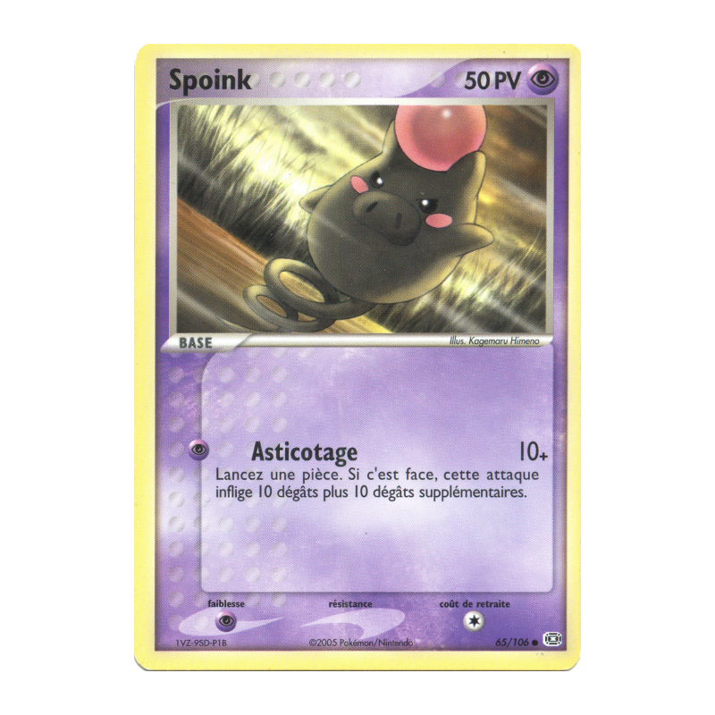 Carte Pokémon Spoink 65/106 Commune Émeraude