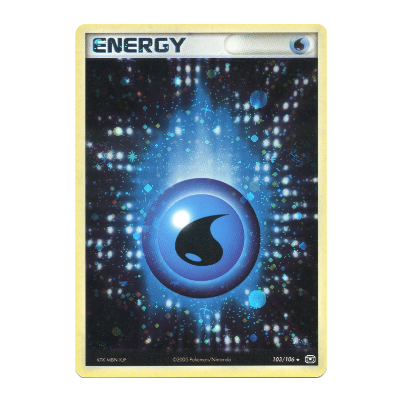 Carte Pokémon Énergie Eau 103/106 Holographique Émeraude