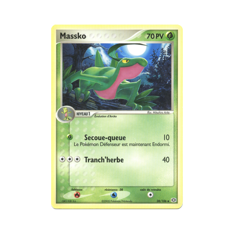 Carte Pokémon Massko 28/106 Peu commune Émeraude