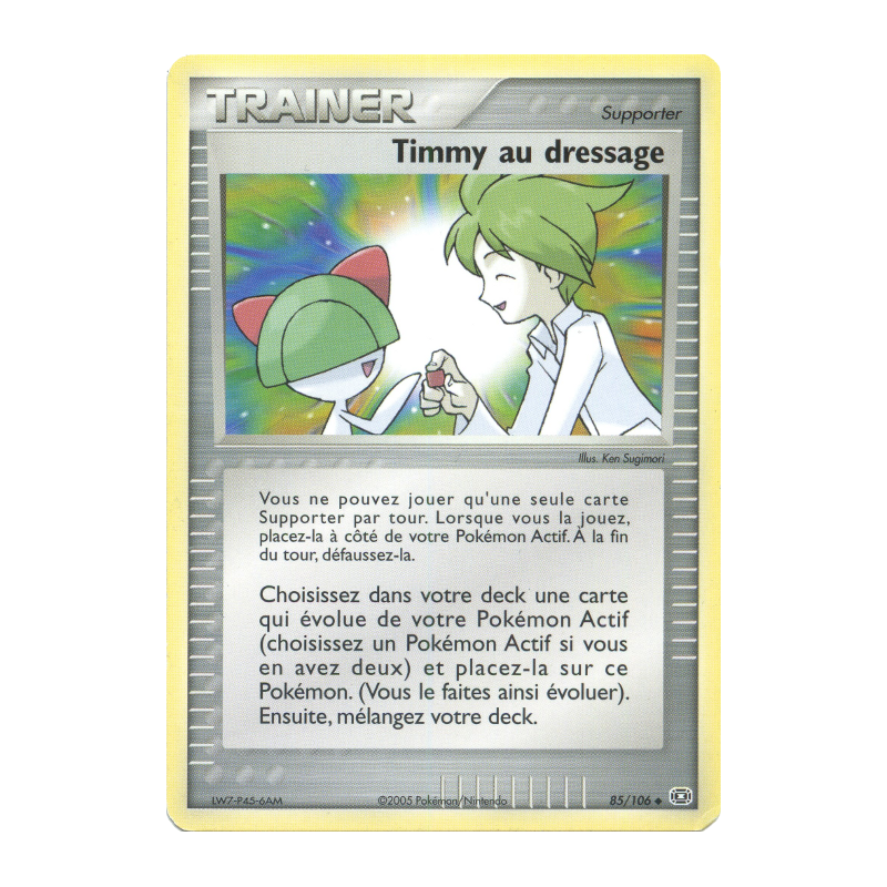 Carte Pokémon Timmy au dressage 85/106 Peu commune Émeraude