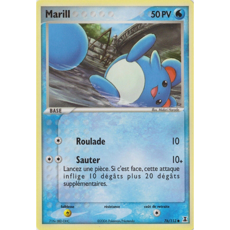 Carte Pokémon Marill 76/113 Commune Espèces Delta