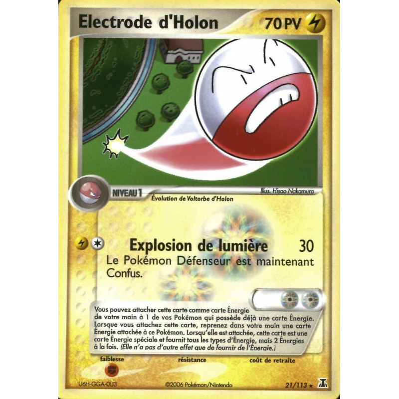 Carte Pokémon Electrode d'Holon 21/113 Rare Espèces Delta