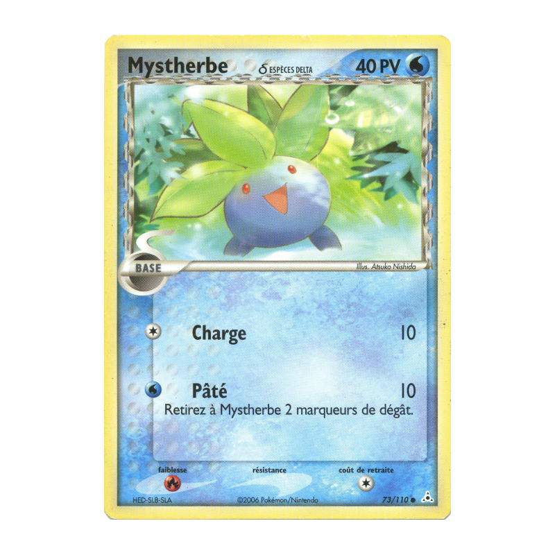 Carte Pokémon Mystherbe δ 73/110 Commune Fantômes Holon