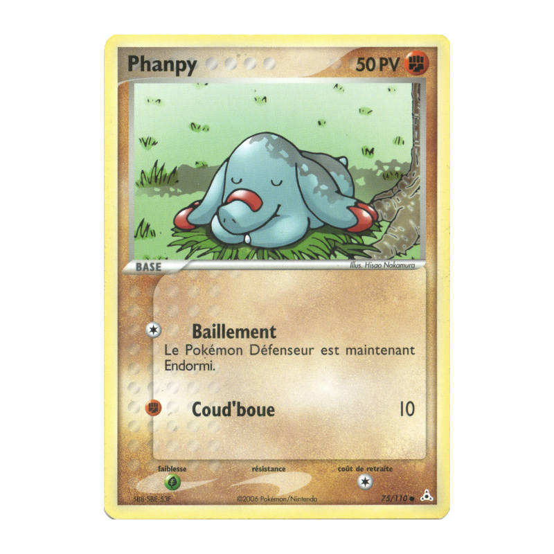 Carte Pokémon Phanpy 75/110 Commune Fantômes Holon