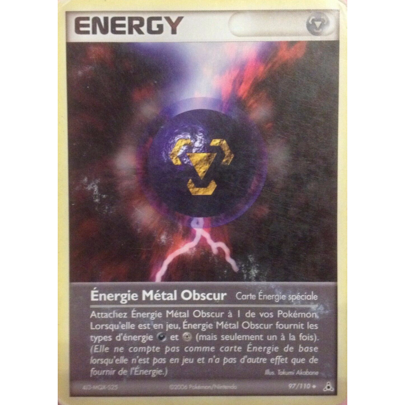 Carte Pokémon Énergie Métal Obscur 97/110 Peu commune Fantômes Holon