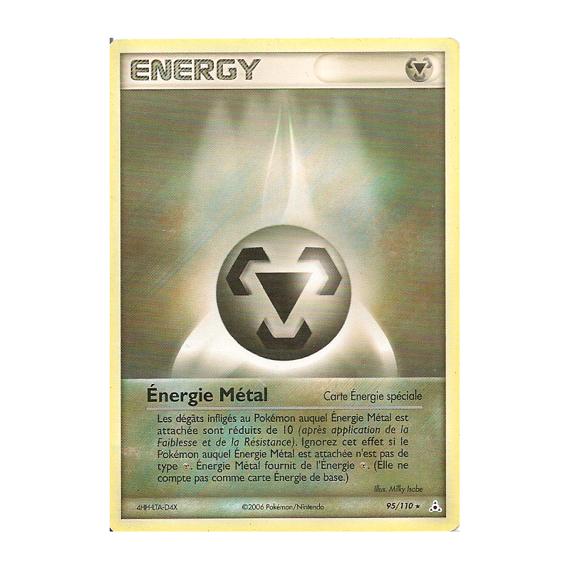 Carte Pokémon Énergie Métal 95/110 Rare Fantômes Holon