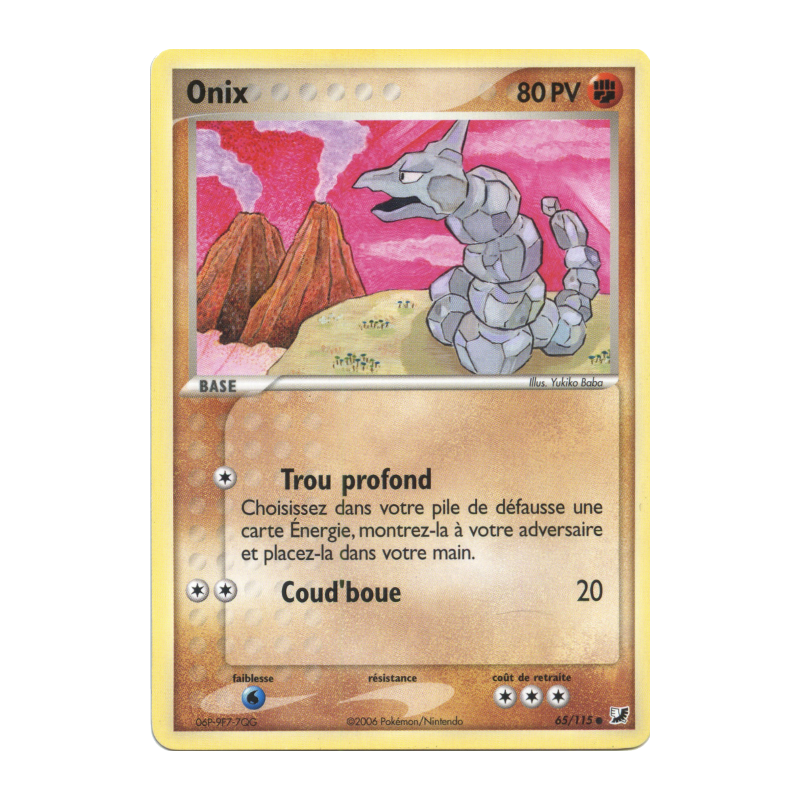 Carte Pokémon Onix 65/115 Commune Forces Cachées