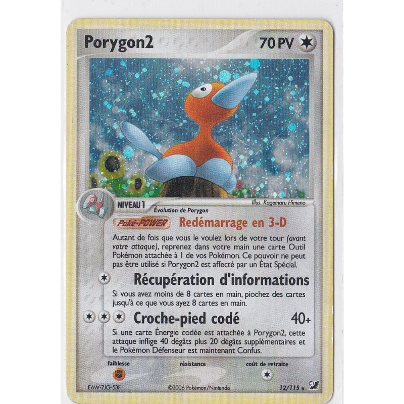 Carte Pokémon Porygon2 12/115 Holographique Forces Cachées