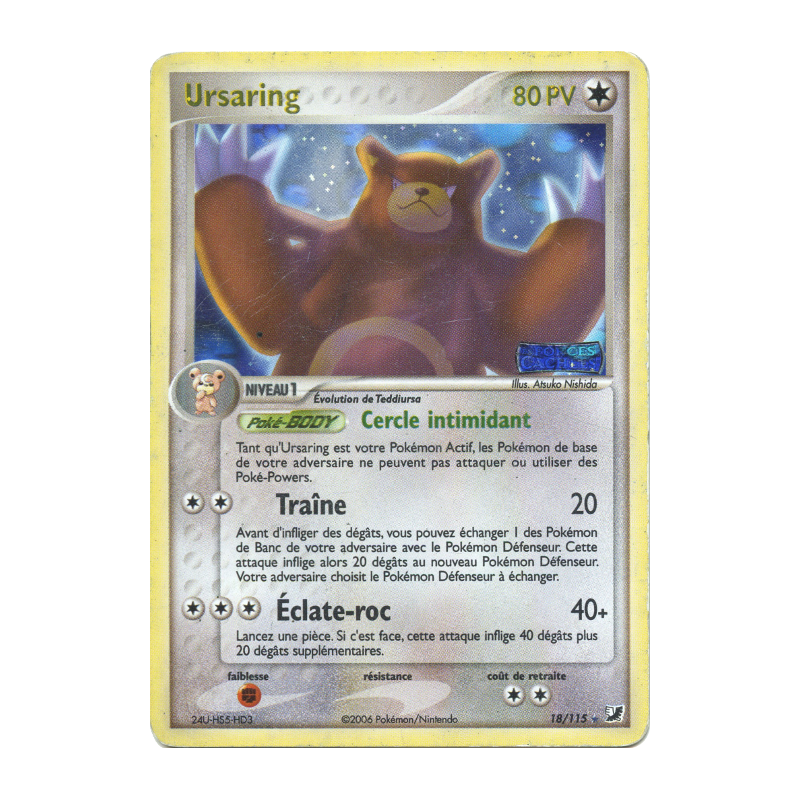 Carte Pokémon Ursaring 18/115 Holographique Forces Cachées