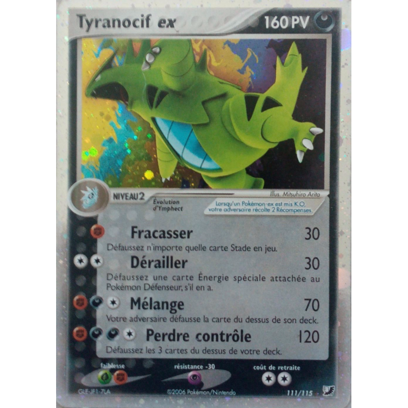 Carte Pokémon Tyranocif ex 111/115 Ultra Rare Forces Cachées