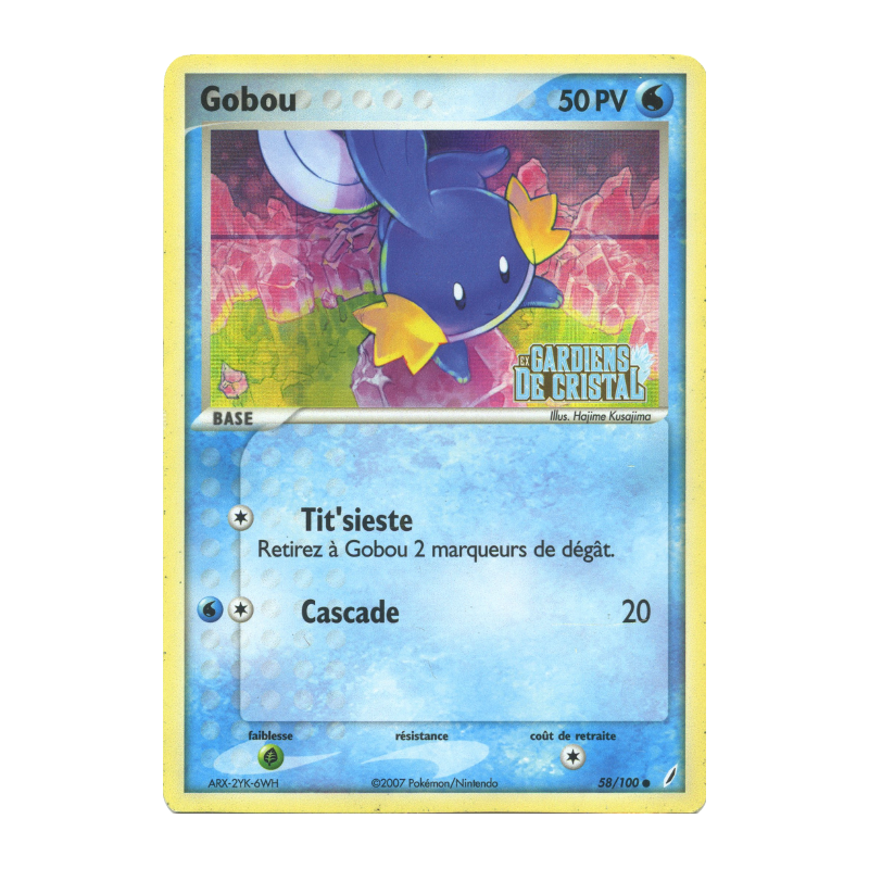 Carte Pokémon Gobou 58/100 Commune Gardiens de Cristal