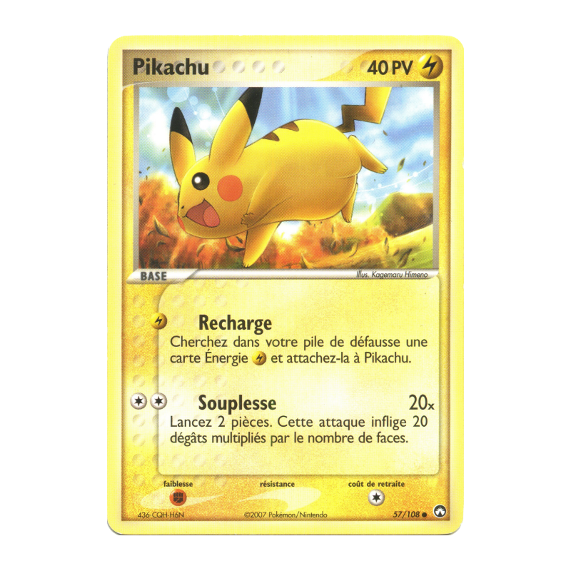 Carte Pokémon Pikachu 57/108 Commune Gardiens du Pouvoir