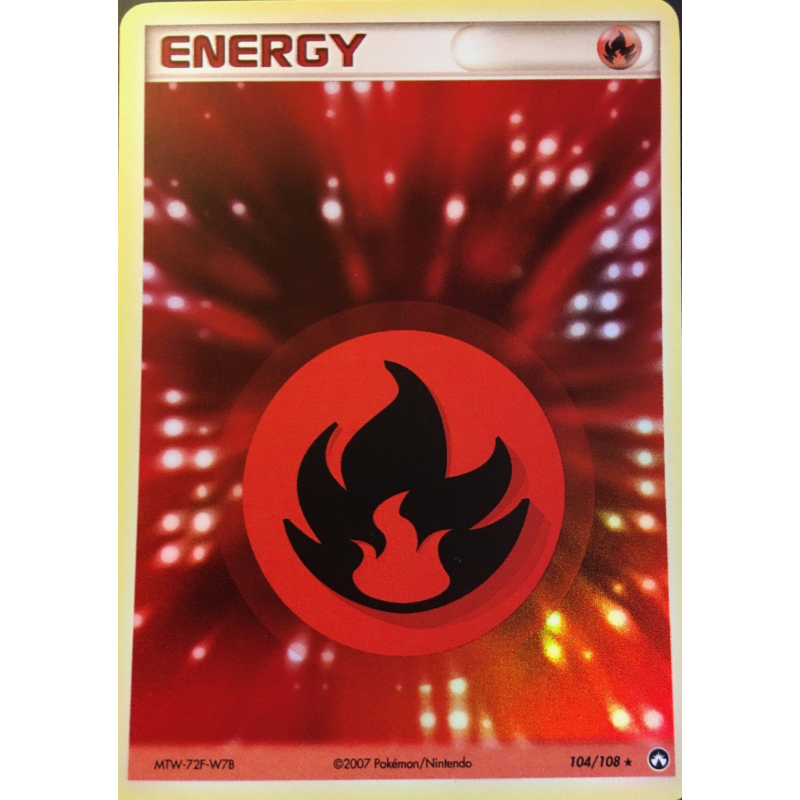 Carte Pokémon Énergie Feu 104/108 Holographique Gardiens du Pouvoir