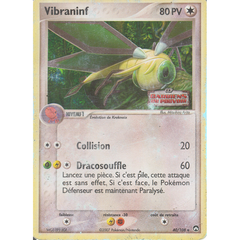 Carte Pokémon Vibraninf 40/108 Peu commune Gardiens du Pouvoir