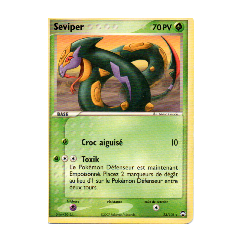 Carte Pokémon Seviper 23/108 Rare Gardiens du Pouvoir