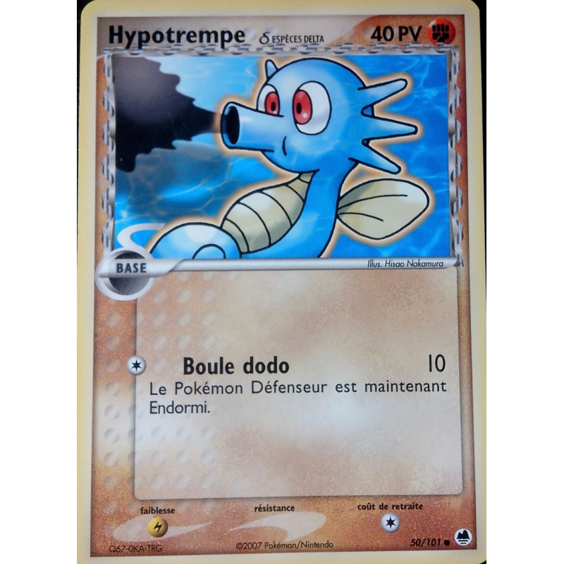 Carte Pokémon Hypotrempe δ 50/101 Commune Île des Dragons