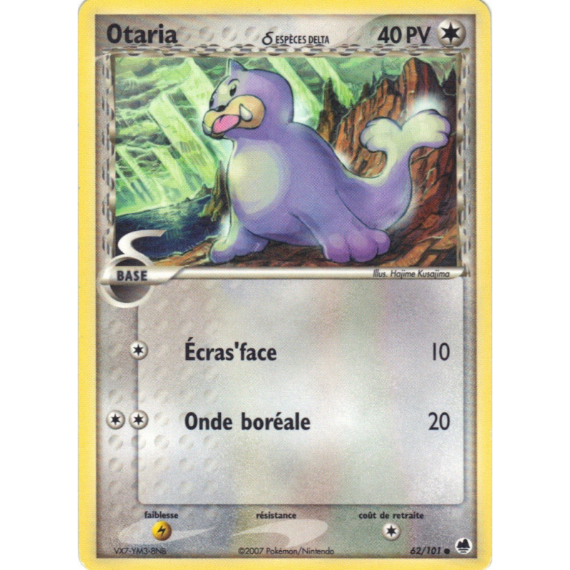 Carte Pokémon Otaria δ 62/101 Commune Île des Dragons