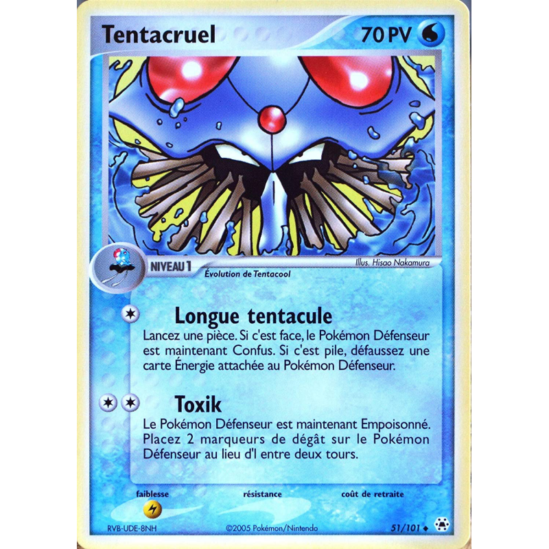 Carte Pokémon Tentacruel 51/101 Peu commune Légendes Oubliées