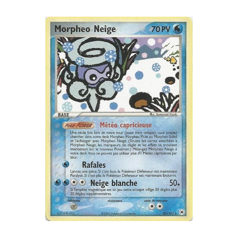 Carte Pokémon Morpheo Neige 25/101 Rare Légendes Oubliées