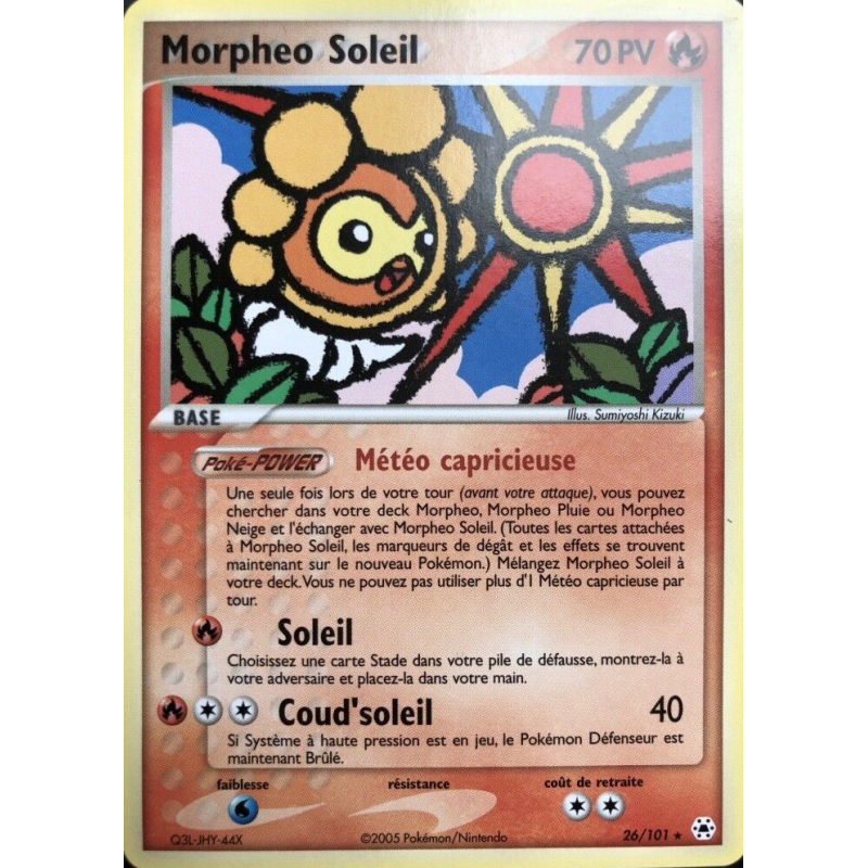 Carte Pokémon Morpheo Soleil 26/101 Rare Légendes Oubliées
