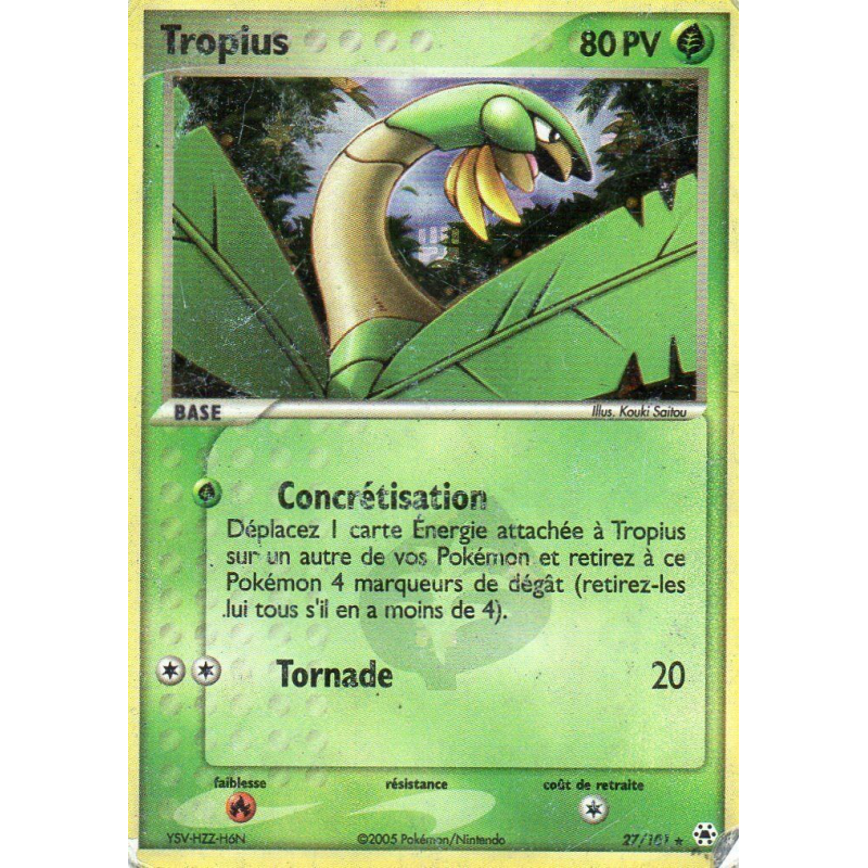 Carte Pokémon Tropius 27/101 Rare Légendes Oubliées