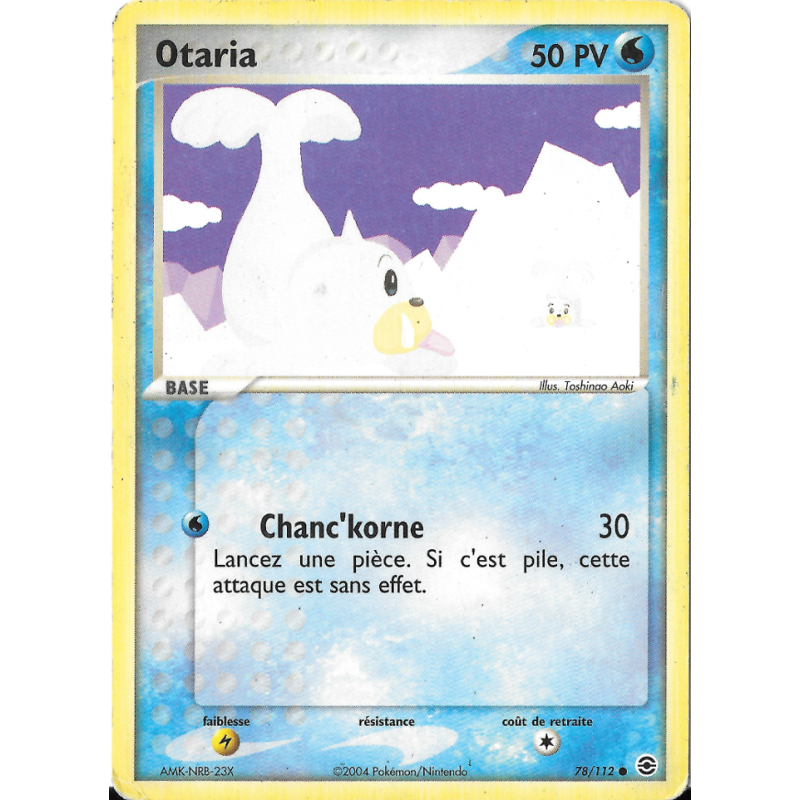 Carte Pokémon Otaria 78/112 Commune Rouge Feu & Vert Feuille