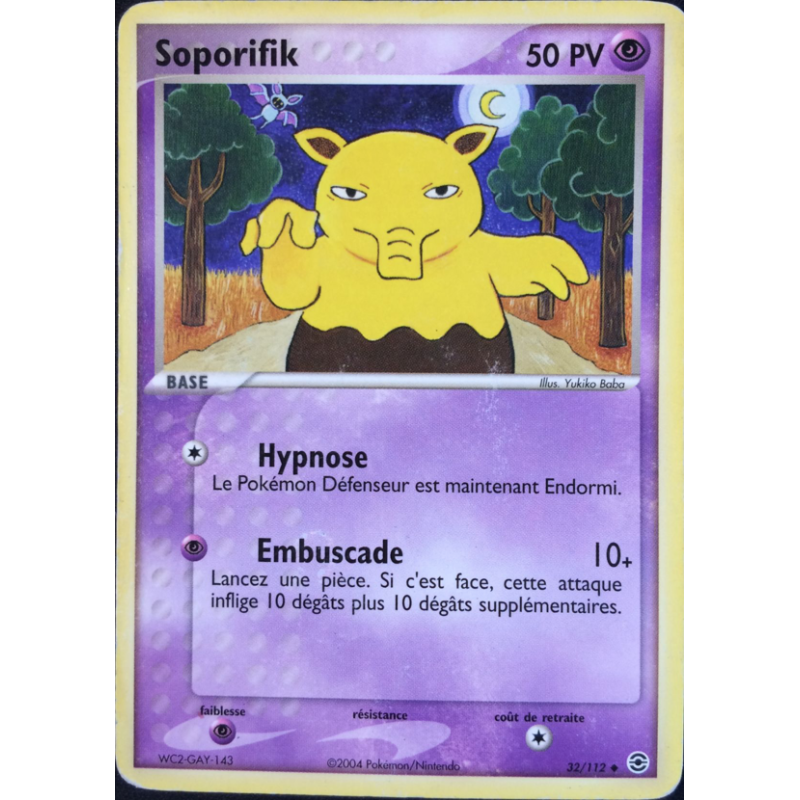 Carte Pokémon Soporifik 32/112 Peu commune Rouge Feu & Vert Feuille