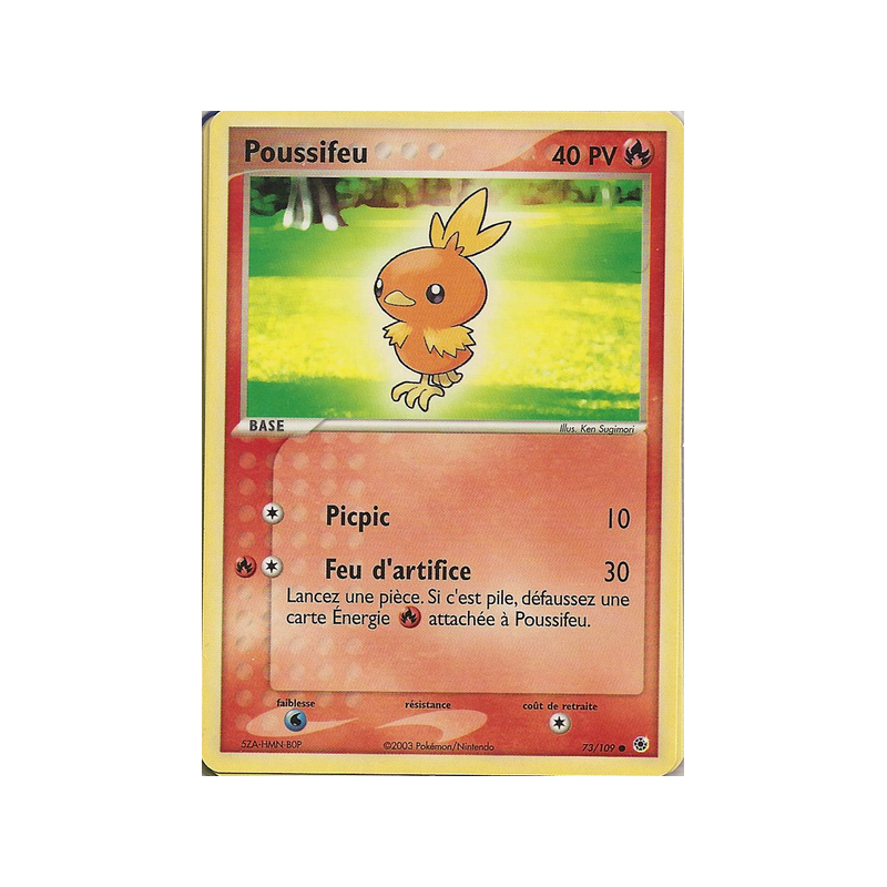 Carte Pokémon Poussifeu 73/109 Commune Rubis & Saphir
