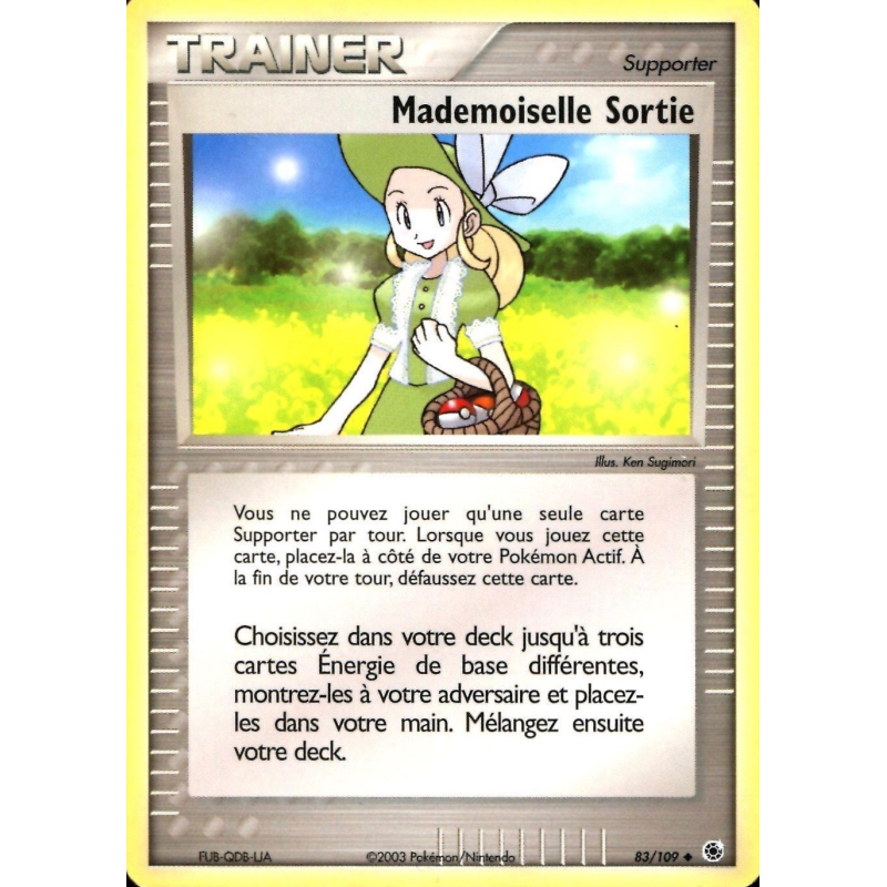 Carte Pokémon Mademoiselle Sortie 83/109 Peu commune Rubis & Saphir